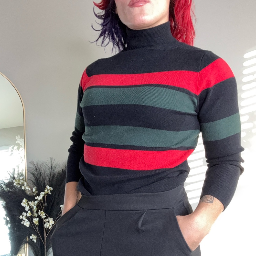 Soft mockneck stretchy sweater top